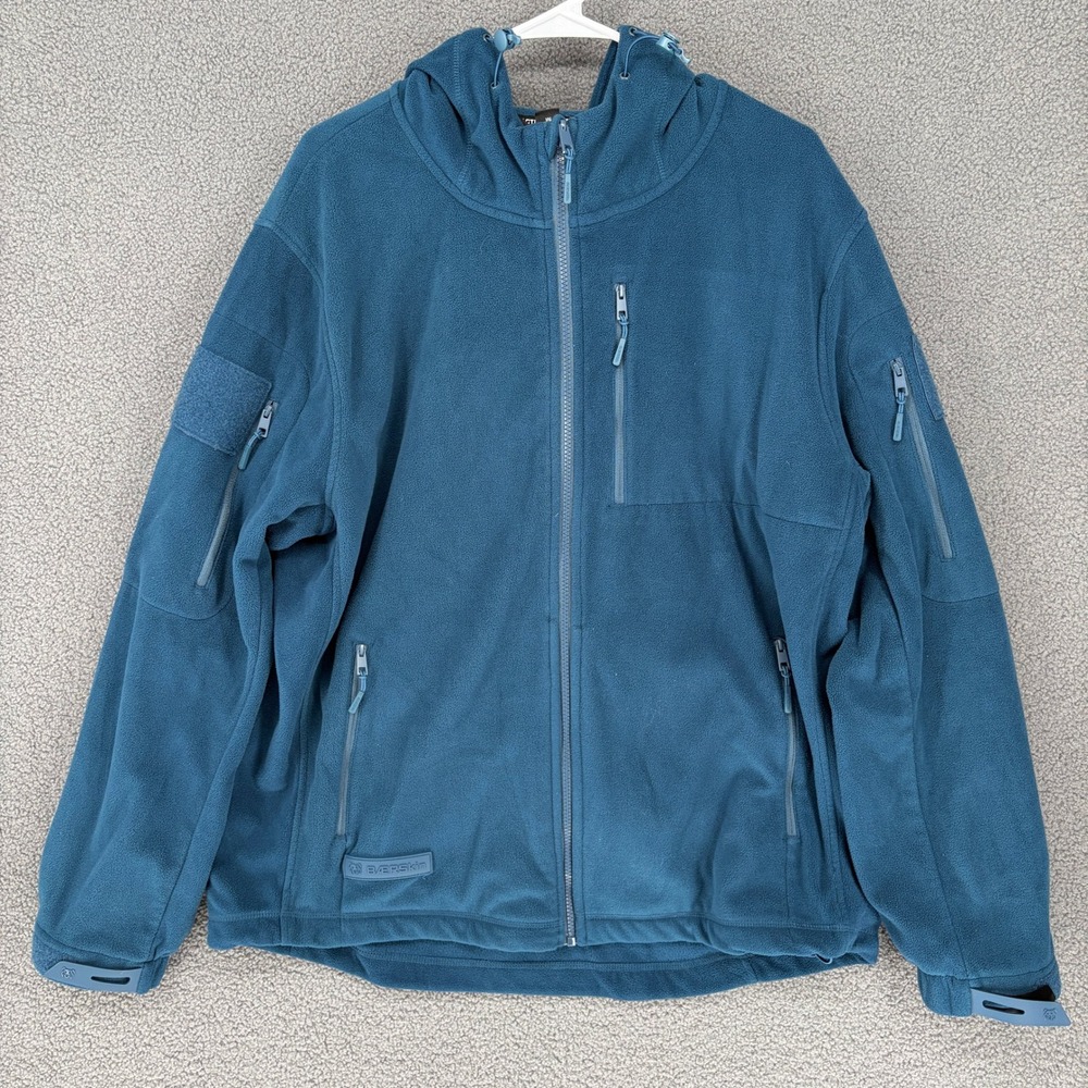 Baerskin Tactical Supply Co Men XL Blue Fleece Hoodie Full Zip Jacket Outdoor
